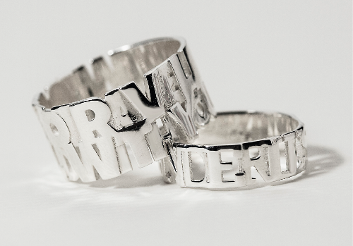 Personalized rings, text rings, name rings
